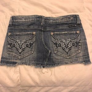 J.U.N.K Denim mini skirt with short liner